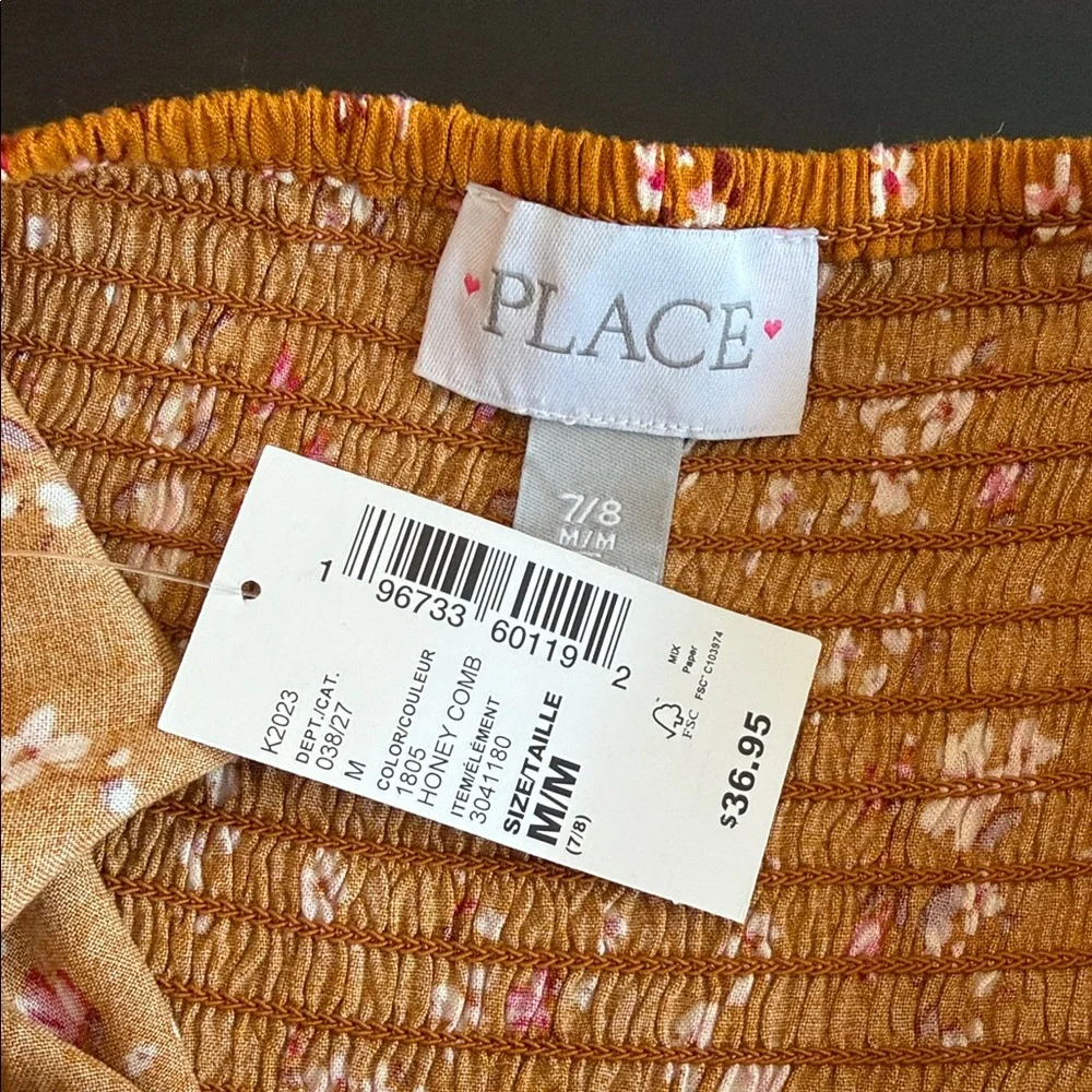 The Children's Place Mustard Floral Dress